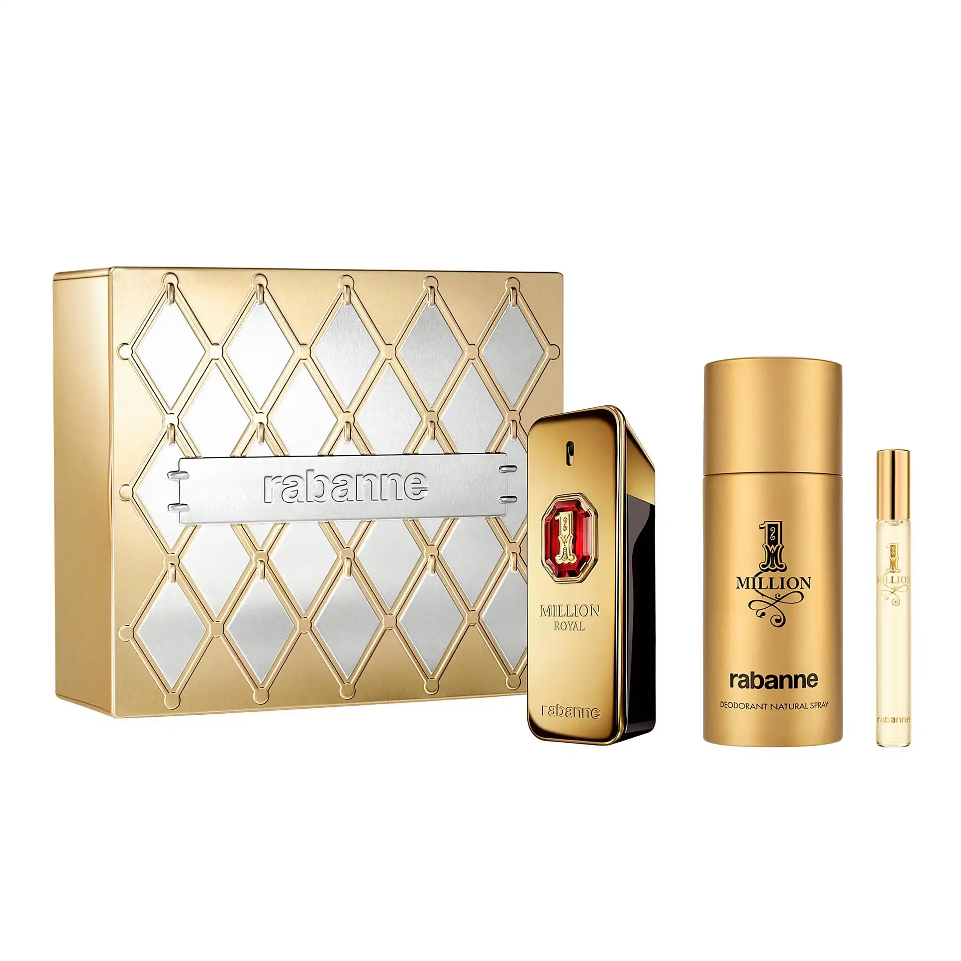 Set Nước Hoa Paco Rabanne 1 Million Royal 100ml + 10ml + Xịt Khử Mùi Chính Hãng (1) Set Nước Hoa Paco Rabanne 1 Million Royal 100ml + 10ml + Xịt Khử Mùi Chính Hãng (2)