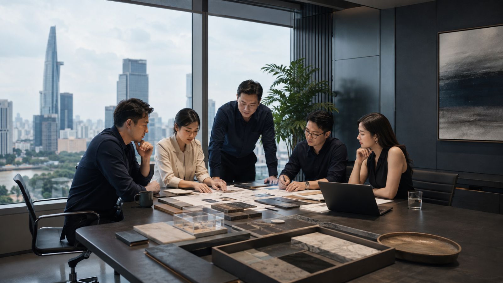 Đội ngũ D-Group trong một buổi làm việc